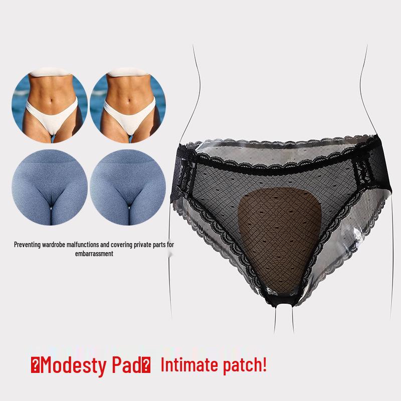 Seamless Women's Camel Toe Cover Scallop Insert Pad for Yoga Pants