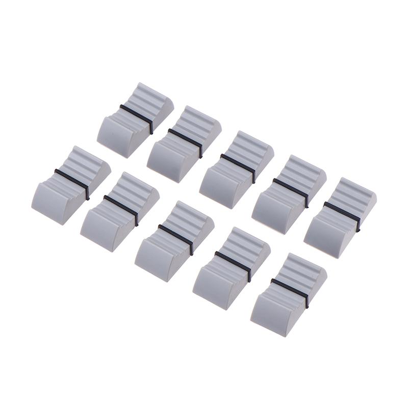 10PCS Plastic Touch Sensitive Fader Knob Caps For Mixer Desk Ribbed Slider Switch Key Caps Push Mixer Knob Cap