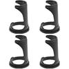 4Pcs Black Shaving Brush Stand Holder Set for Men's Grooming Non-Slip Base for Organized Storage and Easy Access