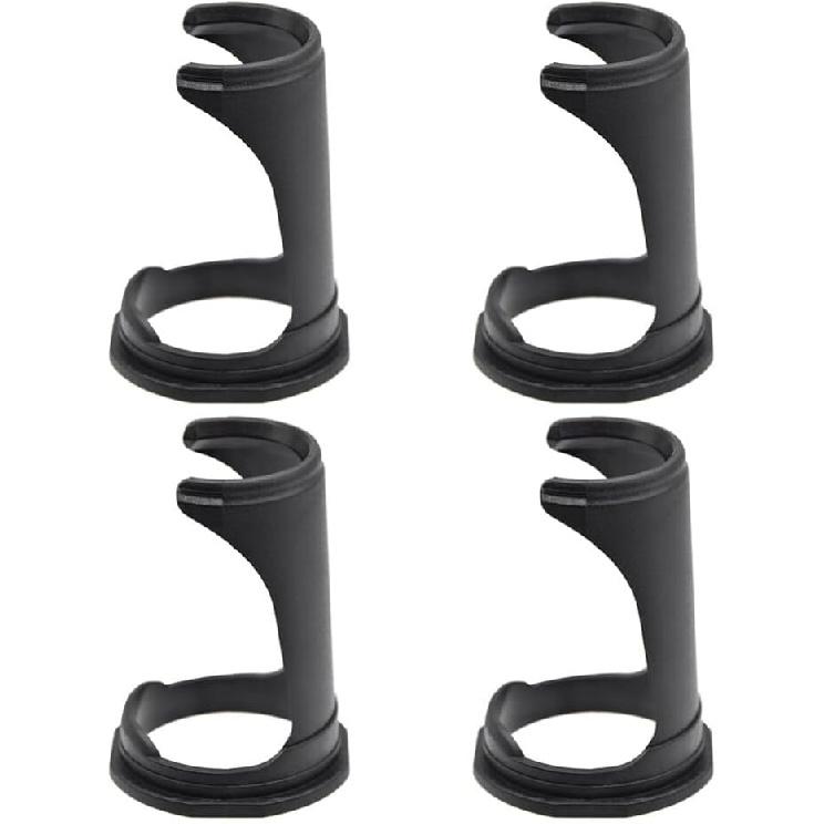 

Набор из 4 подставок-держателей для помазков для бритья черного цвета для мужского ухода, нескользящая основа для организованного хранения и легкого доступа