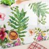 Durable and Stylish Glass Kitchen Board with Floral Pattern 80x52 cm