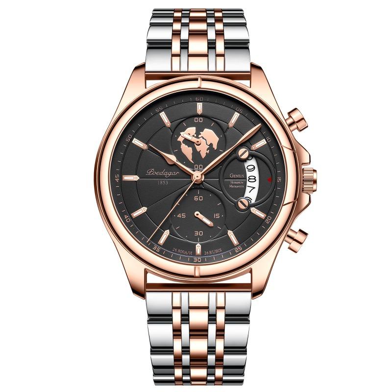 Top Brand Waterproof Multifunctional Luminous Men's Watch Fashion Business Calendar Watch
