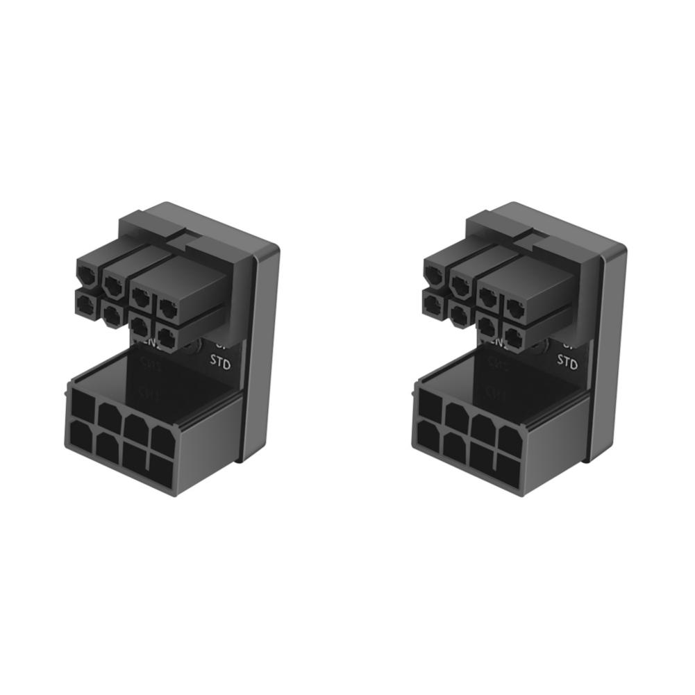 1-5Pcs Graphics Card Power Adapter ATX 8Pin 6Pin Female to 8Pin 6Pin Male 180 Degree Angled Power Adapter for Desktops GPU