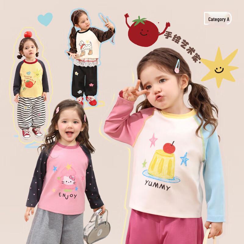 LUSON Baby Girl s Cartoon Long Sleeve T-Shirt 120