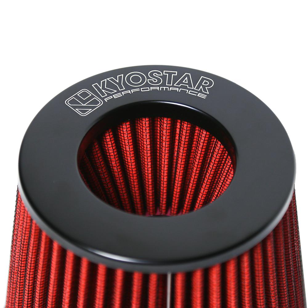 Universal Black And Red 3" Inch 76mm 3.5" inch 89mm Air Intake Cone Filter Replacement Quality Dry Air Filter