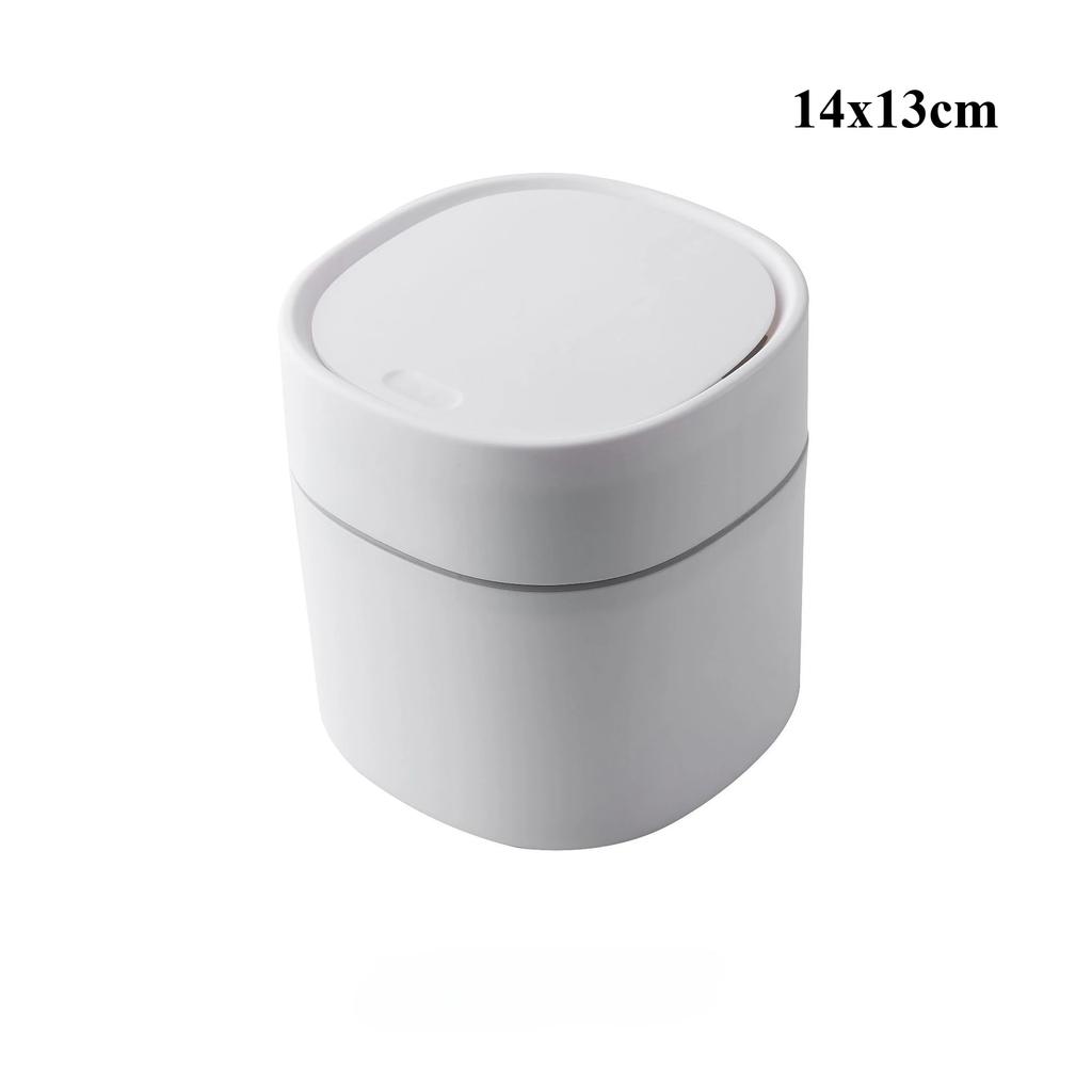 Mini Small Waste Bins Desktop Garbage Basket Home Table Plastic Trash Can Office Supplies Dustbins Sundries Barrel Box