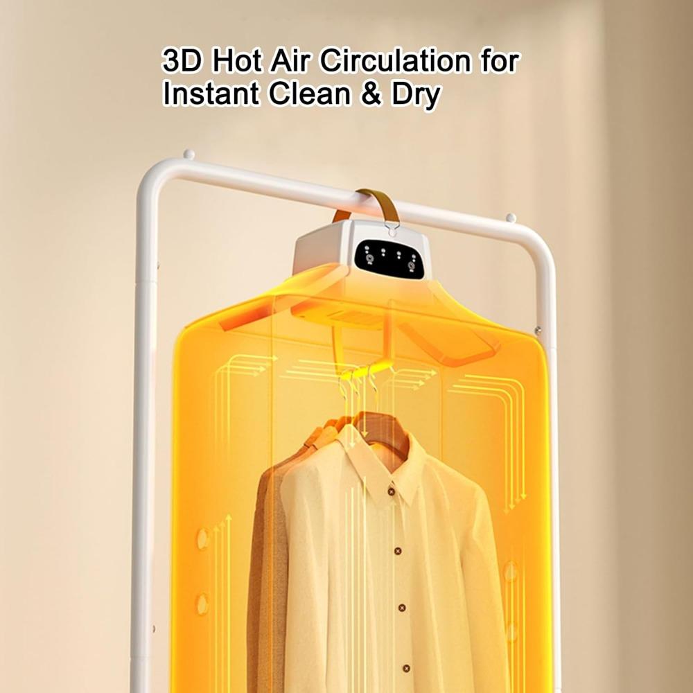 Portable Clothes Dryer, Mini Compact Dryer, Upgraded Fast-Drying Machine with Adjustable Timer & Wrinkle-Reducing Heat, for Trav