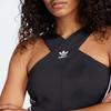 adidas Originals Striped Logo Print Slim Fit Sleeveless Top Women Tops Black JM9258
