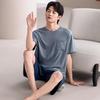 Men's Modal Summer Pajama Set: Short Sleeve & Shorts, Casual Plus Size Homewear