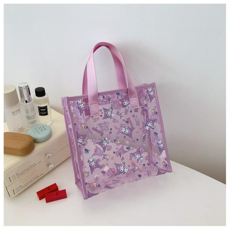 Transparent Fruity Ice Cream Waterproof Toilet Bag Cosmetic Bag Fitness Bath Beach Bag Women's Bag