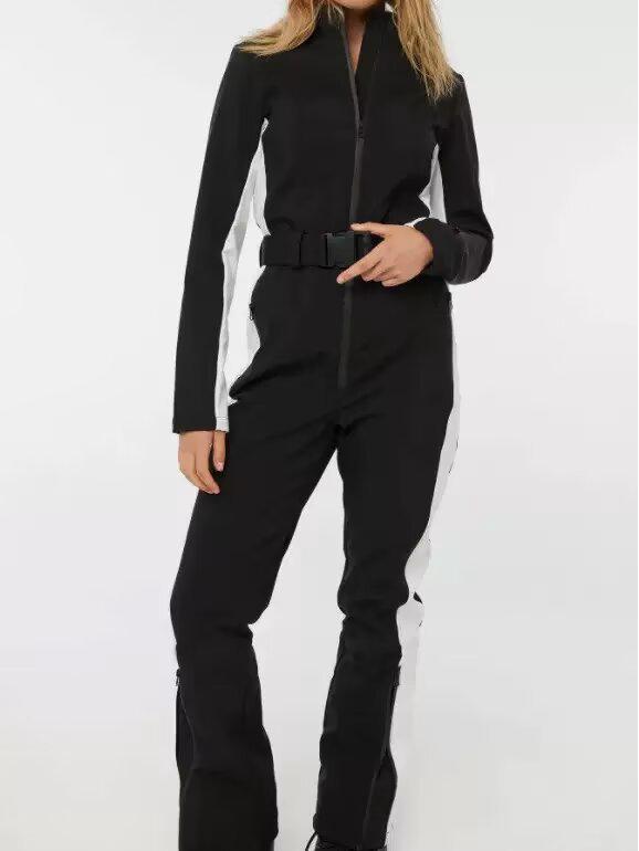 Ski-Serie Modischer Taillenbetonender Jumpsuit Baumwolljacke