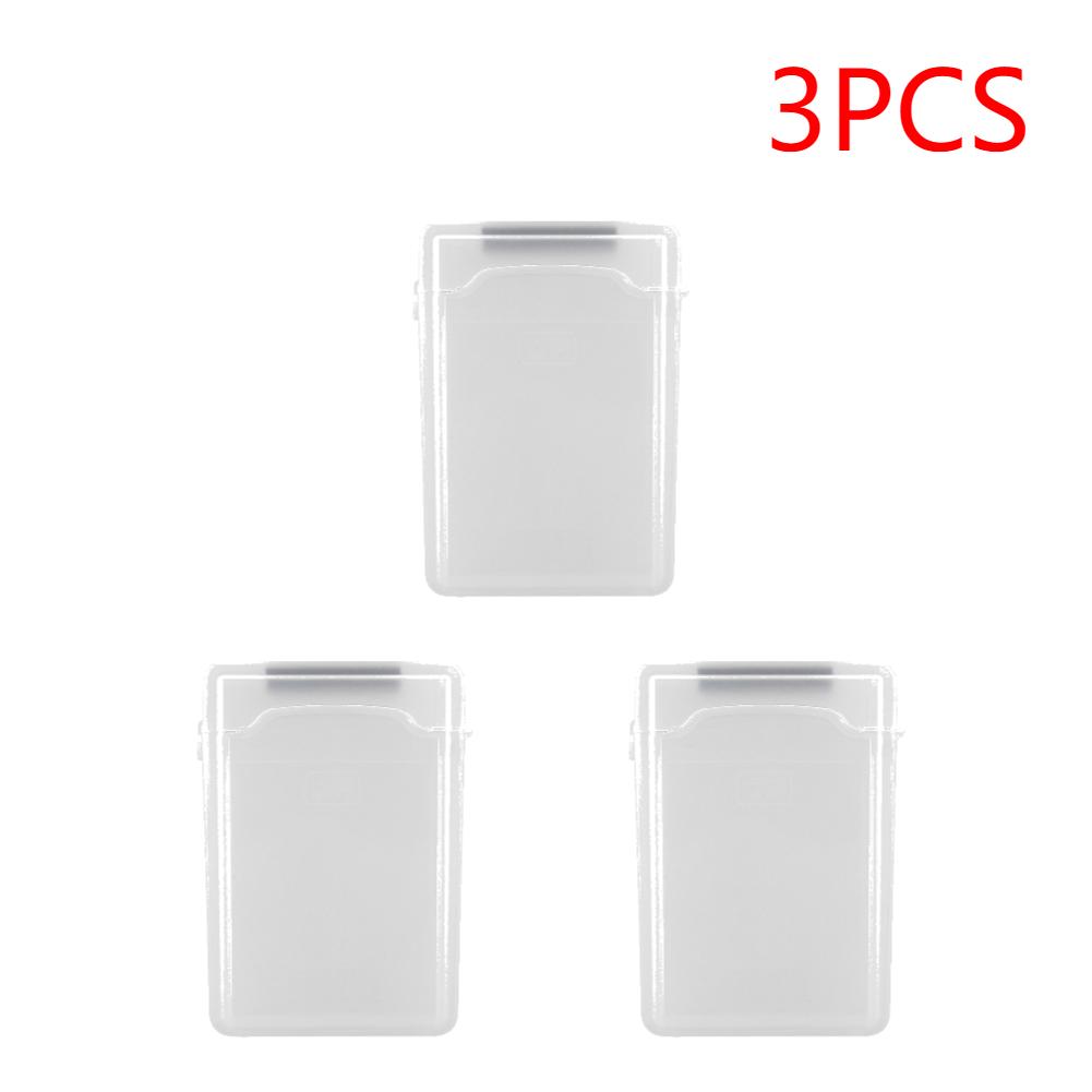 3.5 Inch IDE SATA HDD 3pcs Caddy Case Dustproof Plastic Portable Protection Hard Disk Shockproof HDD Hard Drive Case Multi Color