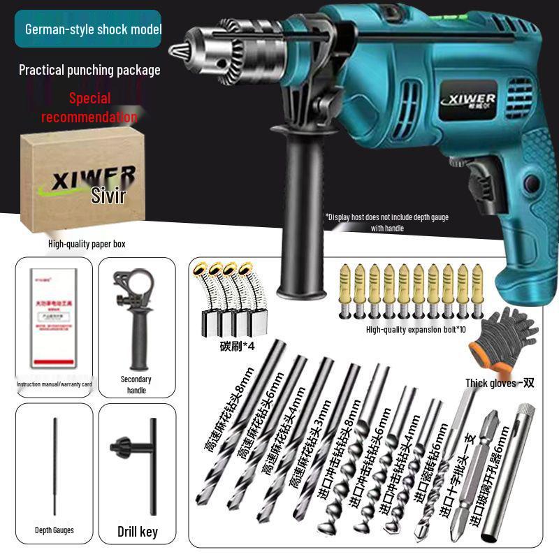 Handheld Electric Drill & Power Tool Set for Home Use