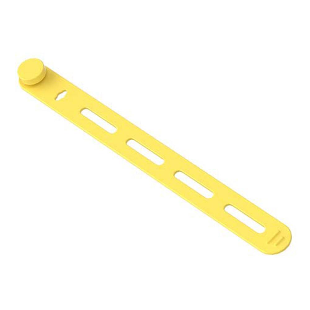 

CS04S Multipurpose Elastic Silicone Cable Organizer Tie 130mm Cord Management Reusable Fastening Strap Yellow