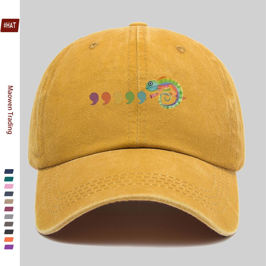 Pc Colorful Chameleon Pattern Printed Baseball Cap Fashionable Casual Decorative Hat Trucker Dad Hat Comfortable and Lightwe