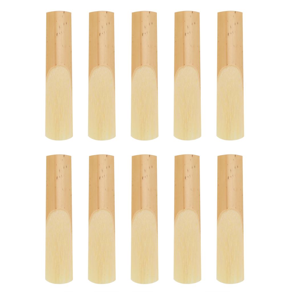 10Pcs Tenor Saxophone Reeds Musical Instrument Accessories for Beginners Wood Color