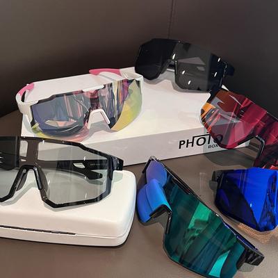 European and American Style Polarized Motorcycle Sunglasses: Windproof, Sunshade, Large Frame, Black, Colorful.