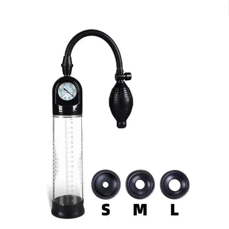 Penis Pump Sex Toys for Men Male Masturbator Penis Extender Vacuum Pump Penis Enlargement Enhancer Dick Trainer Massager Ring