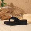 Women's 2025 Thick Sole Cross-Border Flip-Flops: Versatile Square Toe Casual Beach Sandals