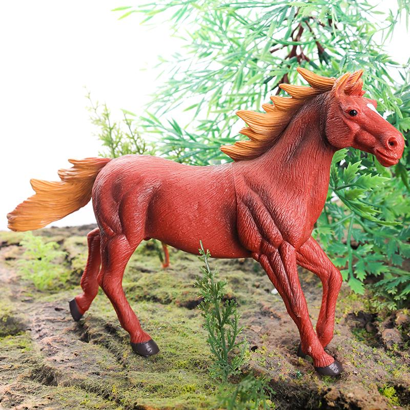 Oenux Zoo World Farm Animal Horse Cow Pig Sheep Goat Donkey Model Action Figures Lion Tiger PVC Educational Cute Kids Toy Gift