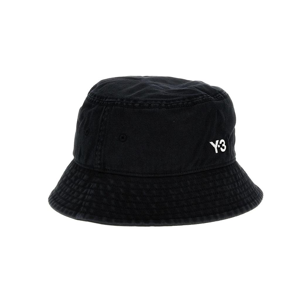 Y-3 Logo Embroidered Cotton Fisherman Hat Unisex hats Black IX7000BLACK