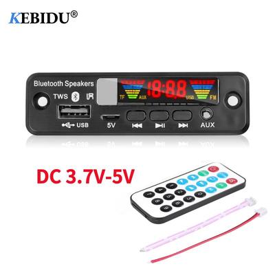 Bluetooth Tws Alto-falante para carro Auto MP3 WMA Placa decodificadora Leitor de música Módulo AUX Transmissor FM para carro Amplificador de áudio DC 5V-12V Suporte USB TF SD LINE IN
