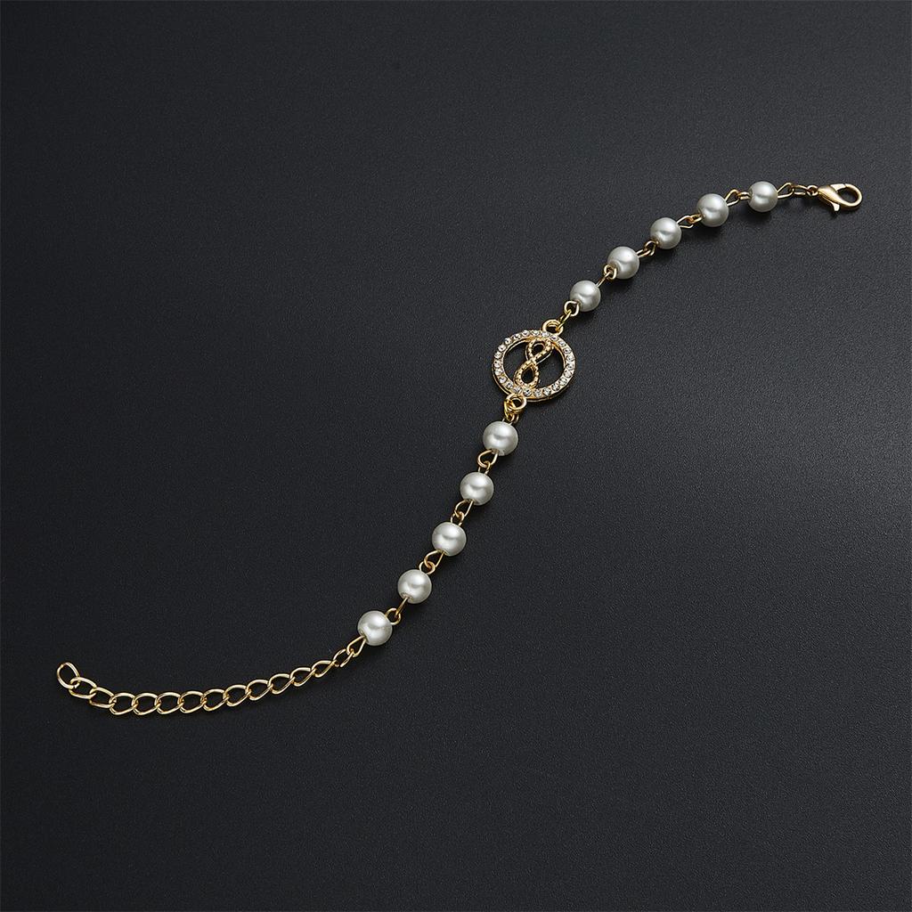Trendy Imitation Pearl Hollow Cross Bracelets For Women Classic Rhinestone Infinity Star Moon Butterfly Heart Bracelet Jewelry