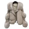 Imitation fox fur, imitation fur jacket, women's thick autumn and winter styles, stacked collar fur, imitation fur integrated small fragrance
