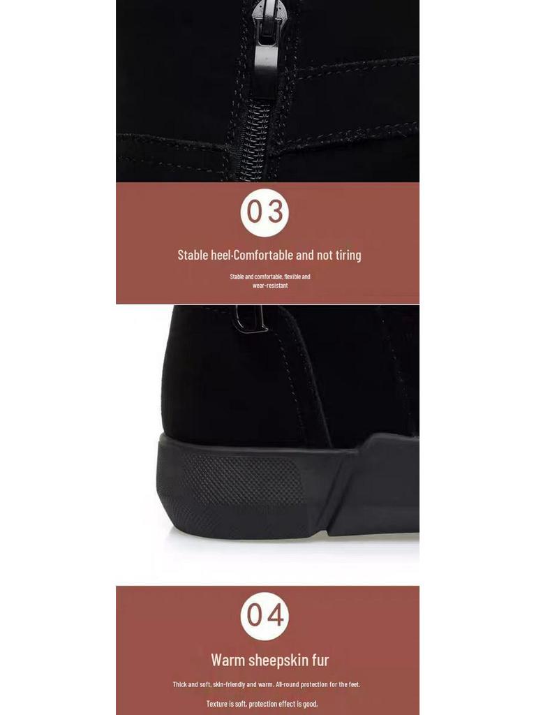 Snow Style Winter Fur Short Boots: Thick, Non-Slip, Warm, Lightweight.