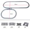 City Trains Flexible Tracks Forked Straight Curved Rails Crossing Switch Building Block Bricks High-Tech Creative Toys for Kids