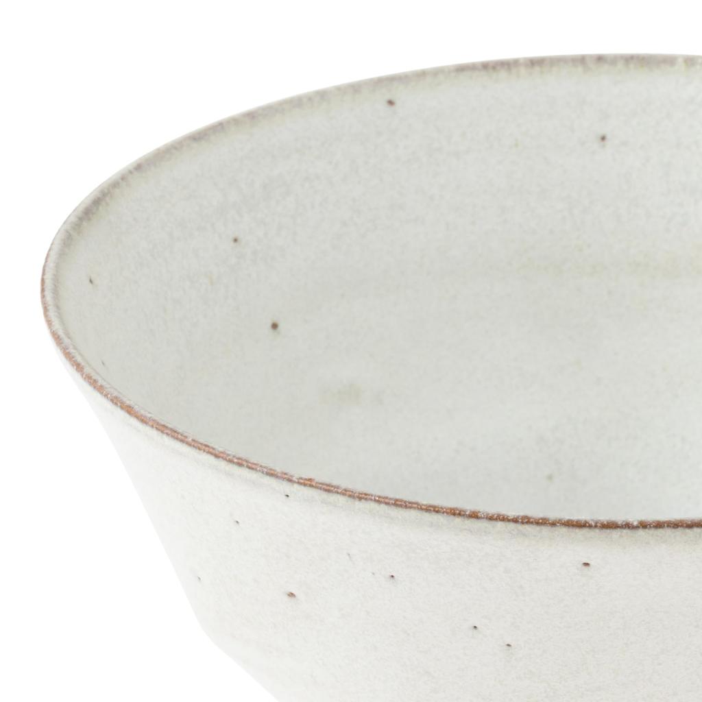 Marui Seito Shigaraki Ware Hechimon Bowl, 520ml Capacity, White Glaze, White
