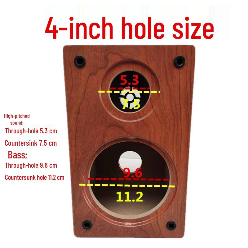Wooden Bookshelf Speaker Cabinet for 4-10-Inch Horn Speakers: DIY Two-Way Empty Bass Cabinet