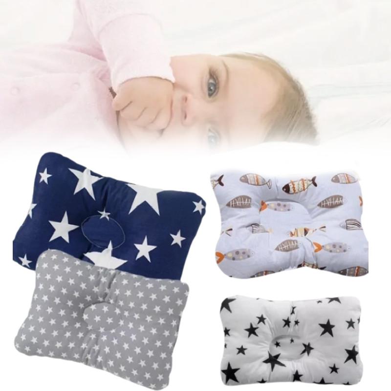 Crib Baby Newborn Pillows Premium Soft Infant Prevent Flat Head Shaping Dimple