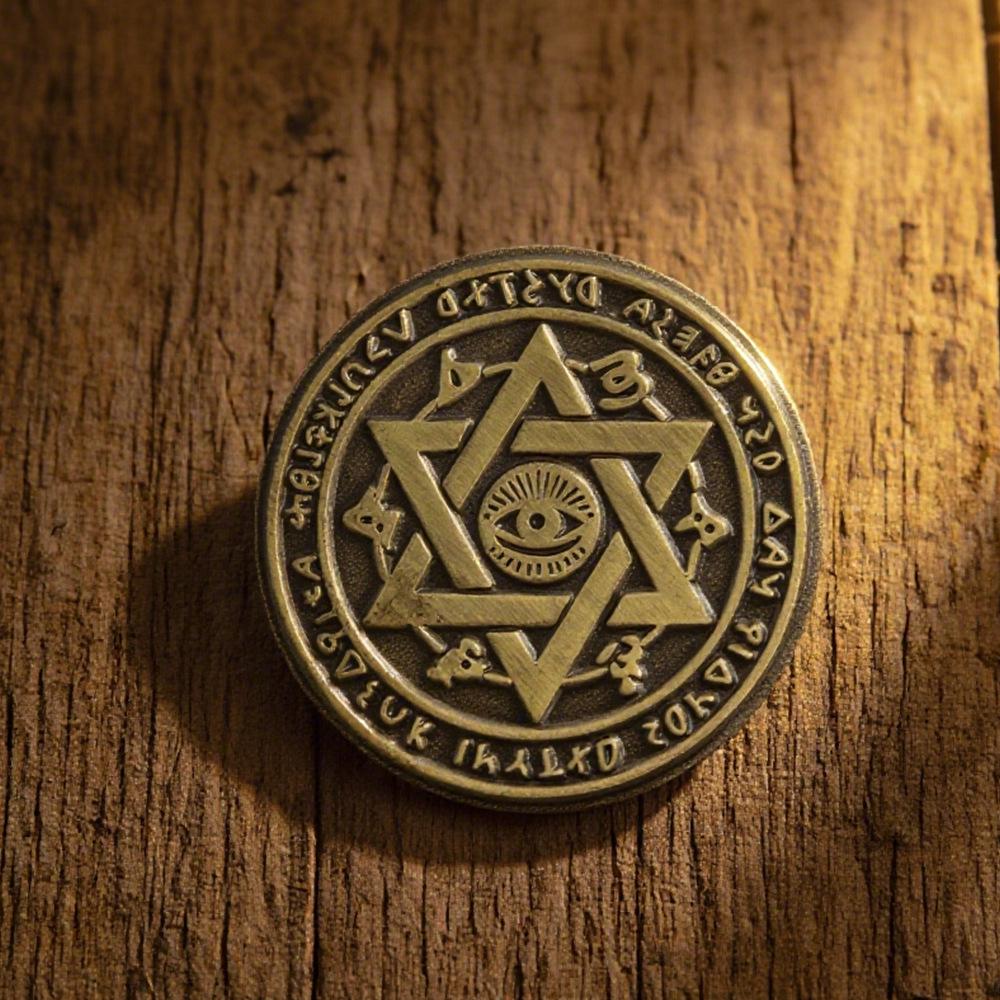 Vintage Egyptian Sun God & Goddess Eye Brooch – Mythological Jewelry & Creative Backpack Decoration