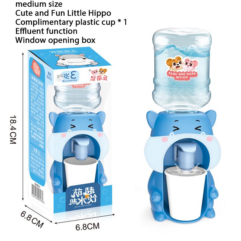 

Мини-детская игрушка с двойным диспенсером для воды с милым розовым, синим, холодной/теплой водой, соком, молоком, питьевой фонтанчиком, имитация кухонных игрушек