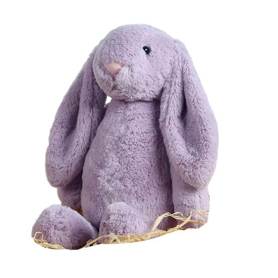 Plush Bunny Toy Huggable Stuffed Rabbit Plushie Simulation Animal Doll Home Living Room Bedroom Decoration Birthday Gift