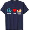 Cheesecake Peace Love Cheese Cake Dessert Gift Unisex T-Shirt