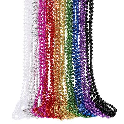 30 Sztuk Plastikowych Naszyjników z Koralików z Bezpiecznym Zapięciem Kolorowy Zestaw Naszyjników z Koralików Lekkie Bezpieczne dla Dzieci Upominki Imprezowe na Mardi Gras St. dzień Patryka