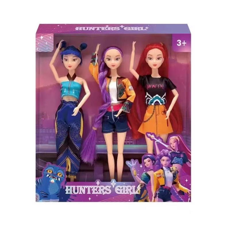 11.5 Inches K-Pop Demon Hunters Band Action Figures Desktop Decoration Model Doll Trendy Toys Girl Surprise Gifts Collectible