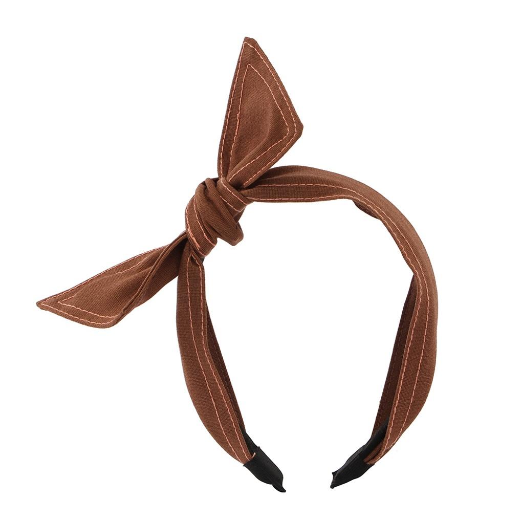 

Женская повседневная повязка на голову с ленточным швом (коричневый) Hairband