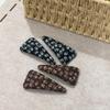 Floral Black Handmade Hair Clip: Forest Style, Cute Retro Triangle BB for Girls