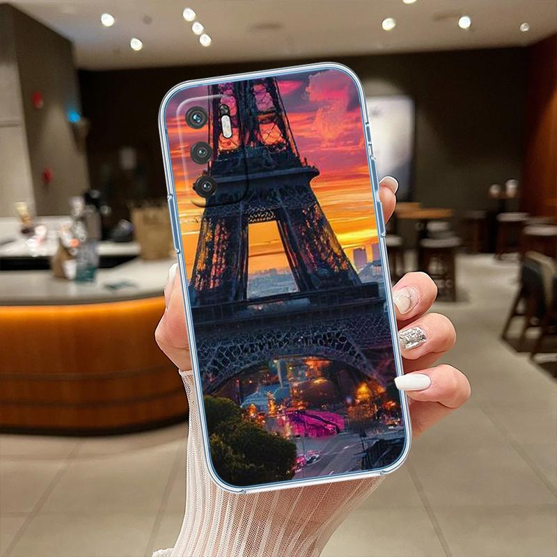 RE49 Paris Eiffel tower Transparent Phone Case for Motorola Moto Edge 20 30 40 50 S30 Fusion Ultra Pro Neo Lite + G200 G23