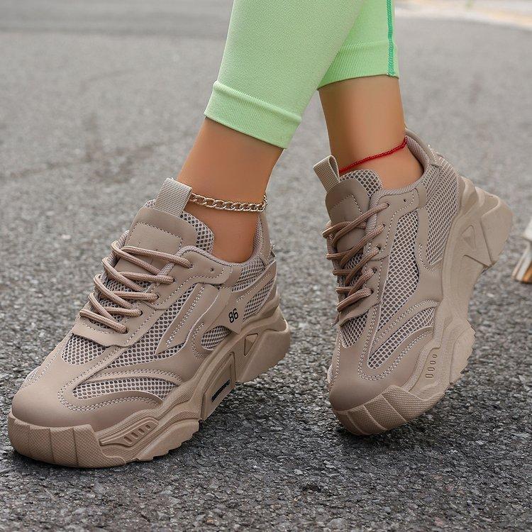 

Fashion Thick Platform Shoes Women Sneakers Cross Lace-Up Casual Shoes Flats Tenis Feminino Comfortable Women Sneakers I20 40