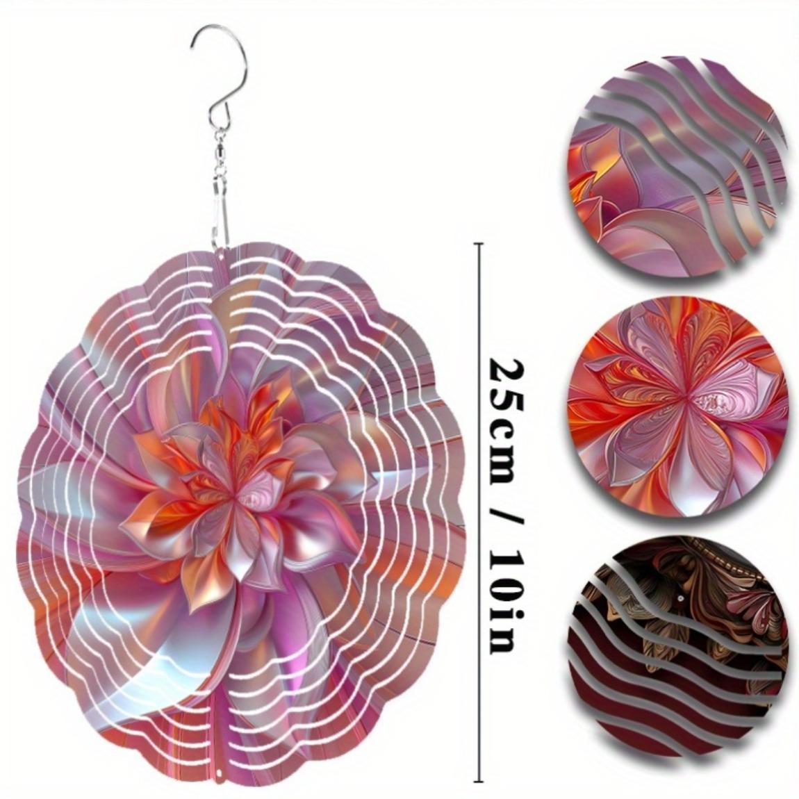 

360 Degree Rotating 10 Inch Wind Spinner for Outdoor Garden Decor Hanging Wind Chime Perfect for Spring and Summer Lawn Decoration 01A