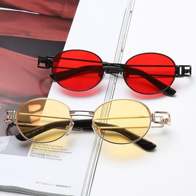 Vintage Style Sunglasses For Men Oval Shape Uv400 Protection Outdoor Sun Glasses Driving Mountaineering Men Sunglass