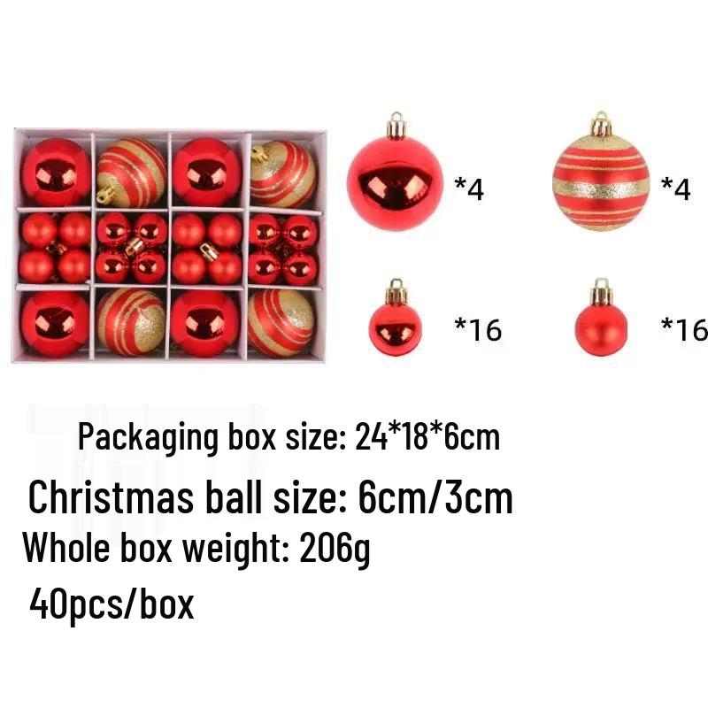 

Christmas Ball Set: Tree Decorations & Hanging Ornaments for Home & Party
