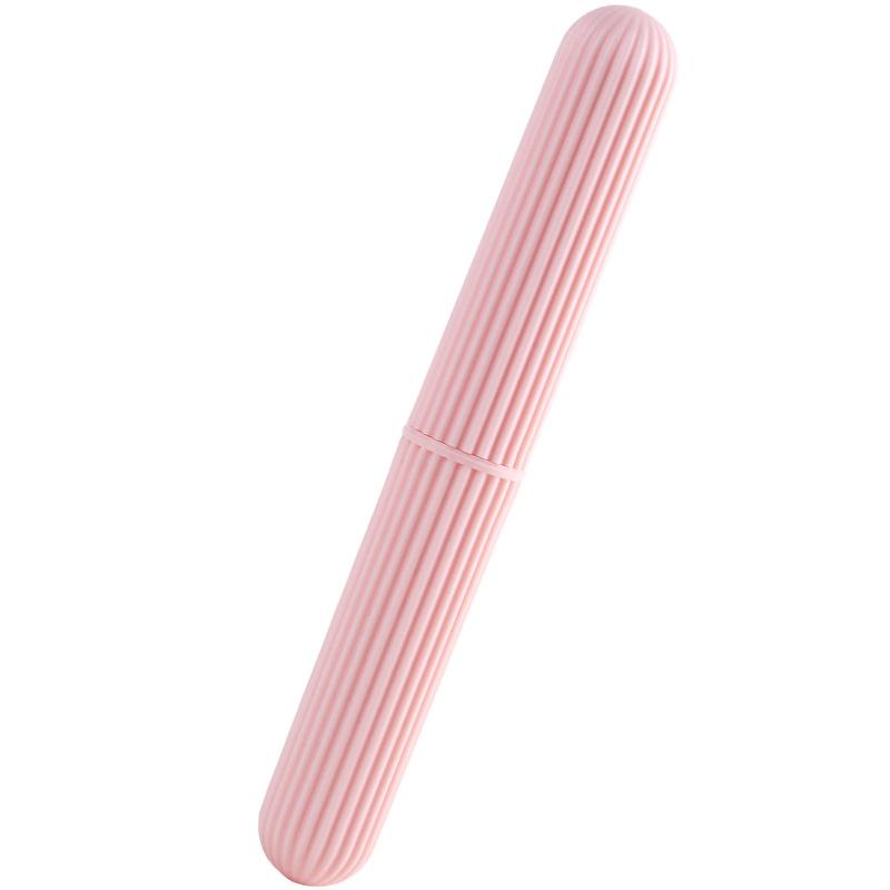 Multi-Function Toothbrush Case With Cover Portable Outdoor Travel Tooth Brush Dust-Proof Protect Box Household Commodities Pink розовый