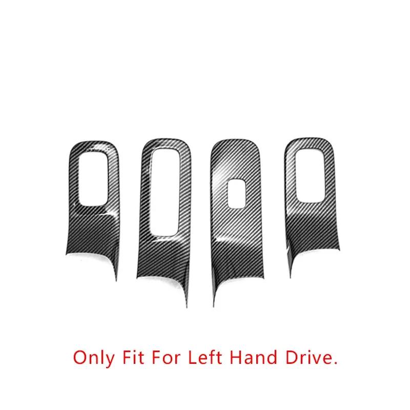 Car Door Window Glass Lift Panel Cover Carbon Fiber Texture Trim For Mercedes Benz S Class W223 -24 LHD Interior Accessories