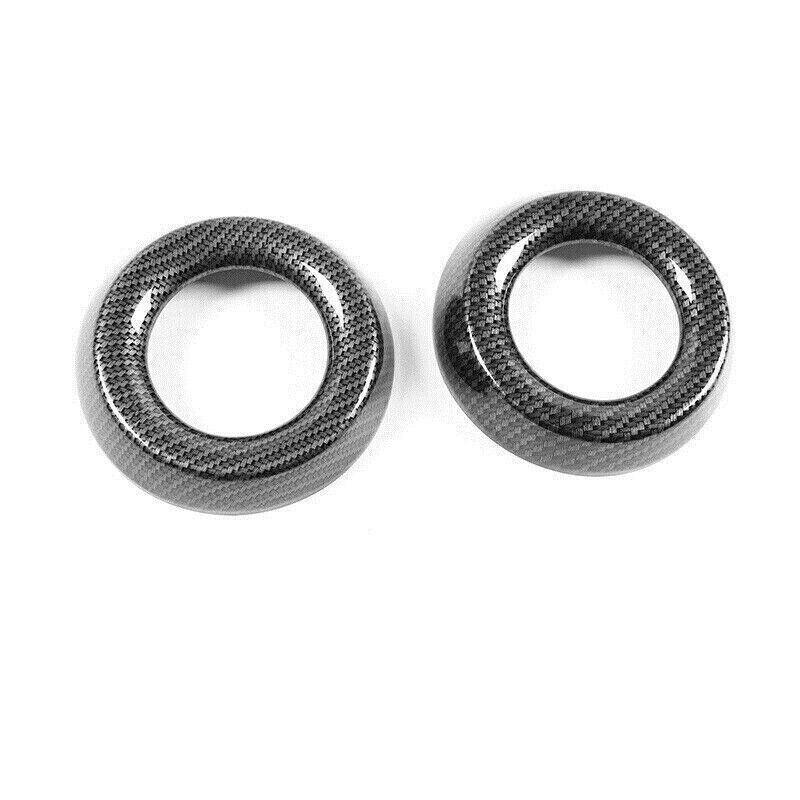 For Nissan Kicks 2018-2024 Carbon Fiber Console AC L&R Air Outlet Vent Trim 2x