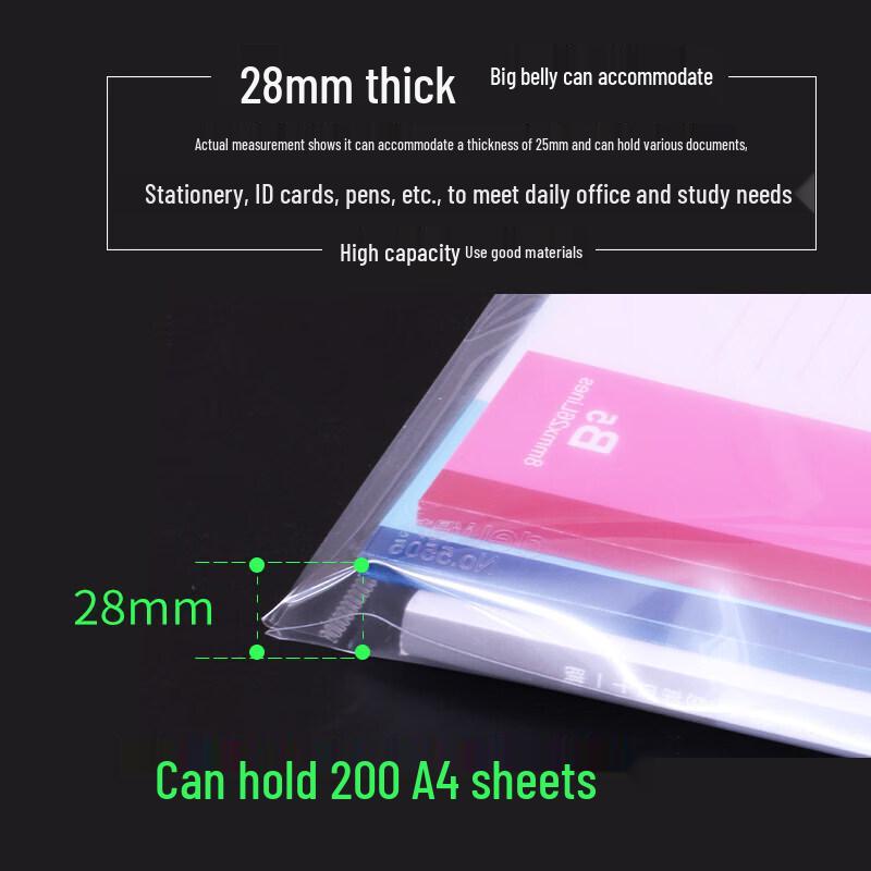 Deli A4 PP Zipper File Document Bag